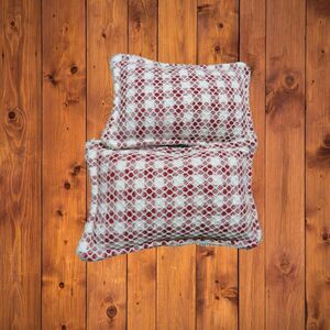 Reusable Kitchen Sponge Set of 2 Red Gingham Dish Scrubby